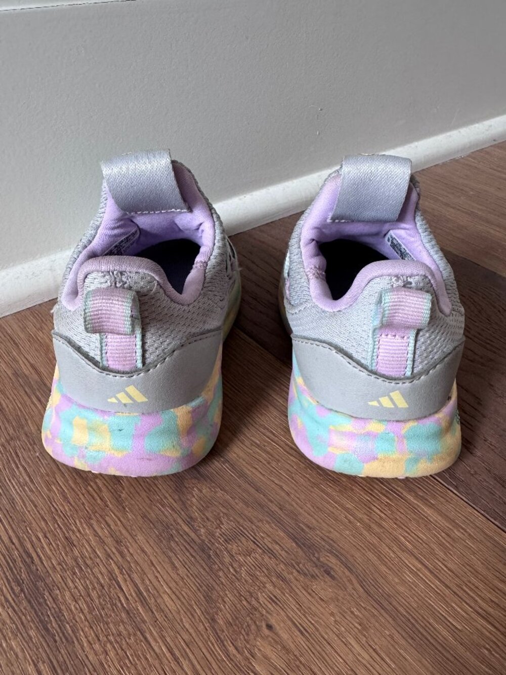 Girls Size 7.0 Adidas Toddler Lite Racer Adapt 7.0 Lace Up Sneakers Shoes - Picture 5 of 10